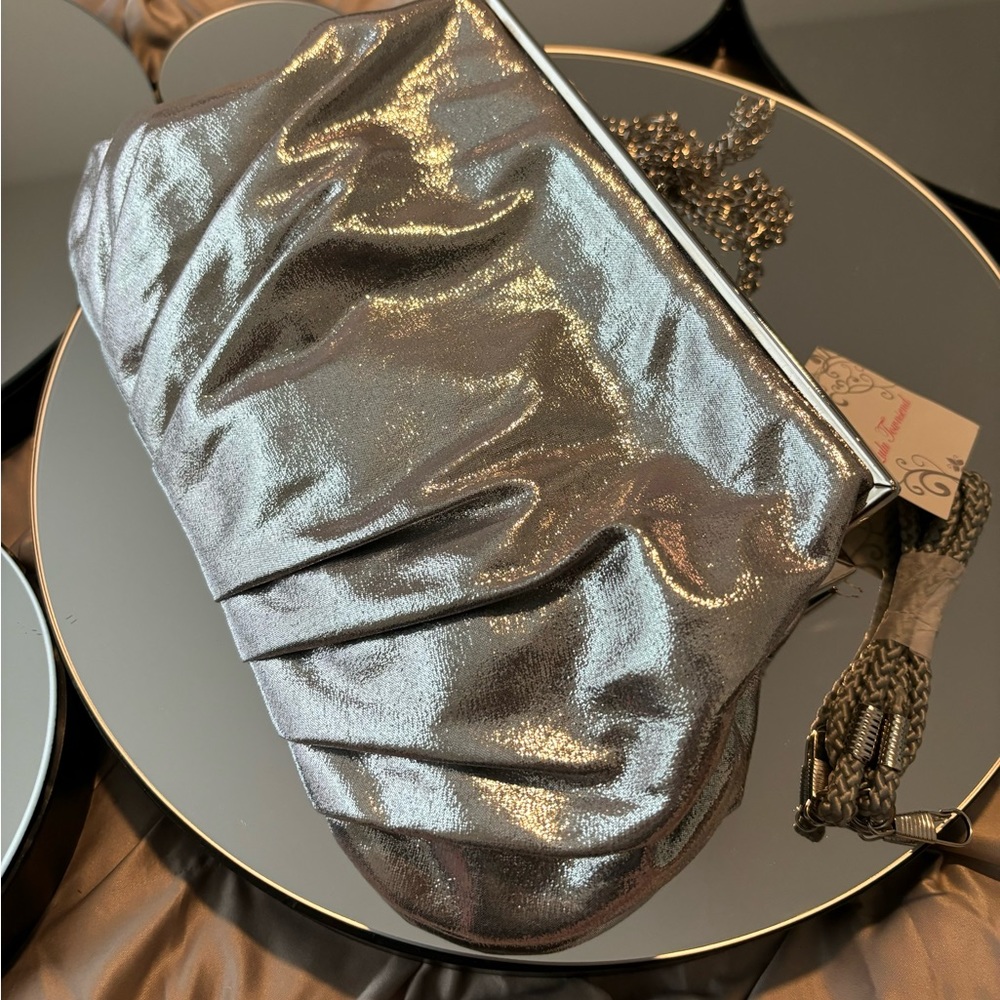 Silver clutch-NEW